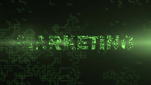 Digital Circuit Board Text Reveal Animation