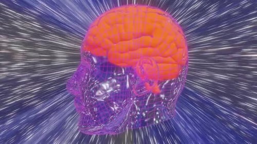 3D Colorful Anatomical Visualization – Psychedelic Style
