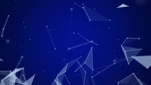 Abstract Plexus Network with Moving Dots and Lines Background