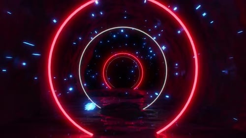 Neon Light VJ Tunnel 4K