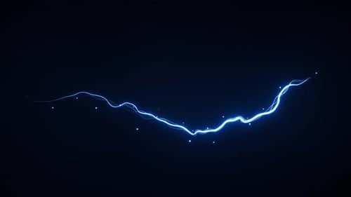 Abstract glowing wave lines and shiny particles