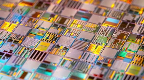 Silicon semiconductor wafer close-up. In electronics, a wafer also called a slice or substrate is a