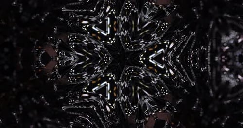 Dark Shimmering Kaleidoscope Abstract Loop Background