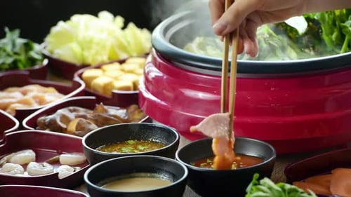 De cerca, Shabu suki hot pot.
