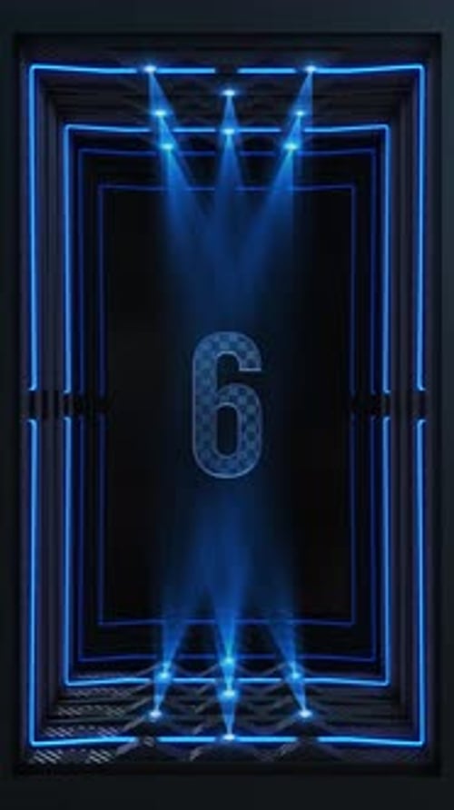 Countdown digital cyber light animation 10 1. 2026 Happy new year glowing New Year festive celebrati