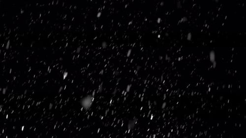 Falling White Shapes on Black Background