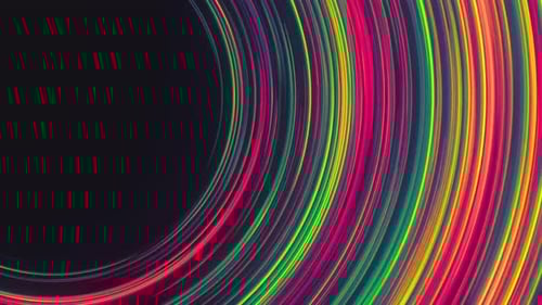 Vibrant abstract swirl of colorful light creating a dynamic, modern, and energetic visual experience