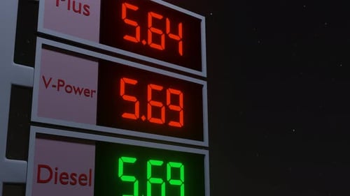 Digital Fuel Price Display Animation