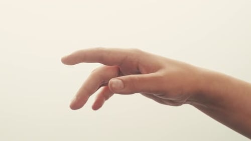 Hand Tremor Parkinson Patient of Psychiatric Clinic Man with Mental Disorders Shaking Hands Close Up