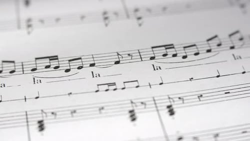 Close up of sheet music