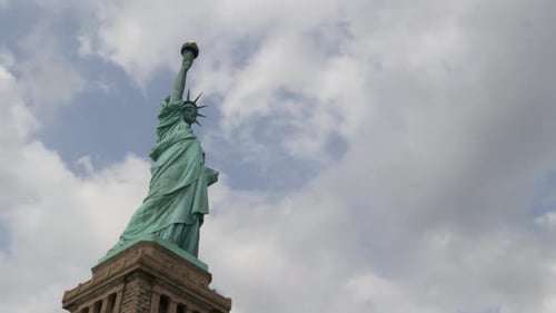 Statue of Liberty on Liberty Island New York USA Cooper Monument Patriotic Symbol of Democracy