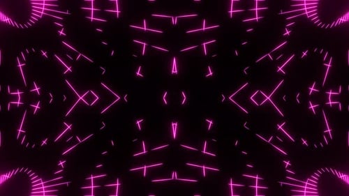 Pink Minimal Neon Light Signal Symmetry Background Vj Loop In 4K