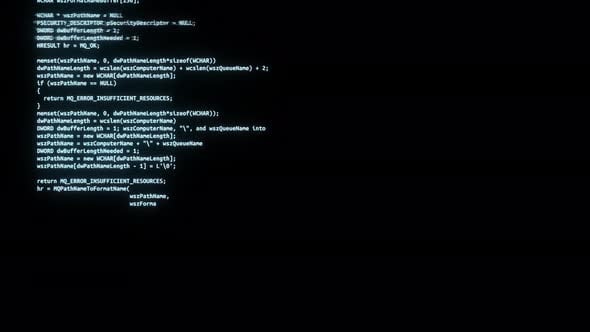 Programming Code Running Over Computer Screen Terminal Hacking ...