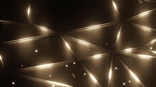 Abstract Geometric Background with Glowing Connected Lines