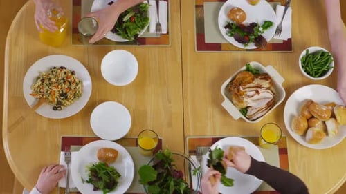 A Delicious Family Dinner Serving a Perfect Roasted Chicken