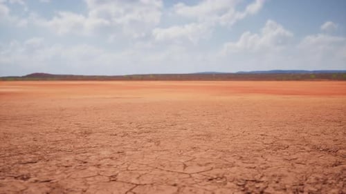 Cracked Dry Earth Desert Landscape Video Background