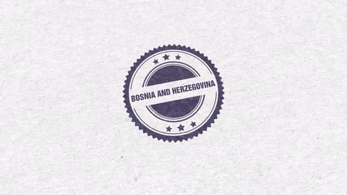 Bosnia And Herzegovina Golden Rubber Stamp