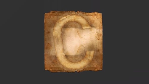 Vintage Old Paper Letter C