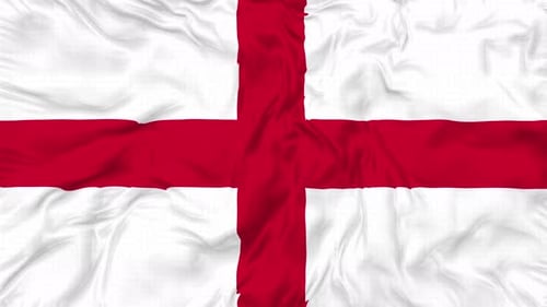Realistic Waving England Flag Loop Animation