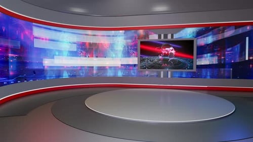 3D Virtual News Studio Ab0010 Background Loop