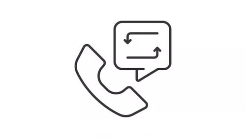 Minimalist Animated Phone Icon for Communication and Messaging