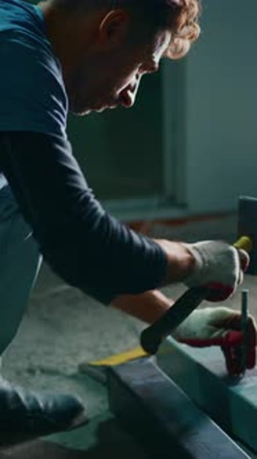 Skilled Craftsman Using Tools for Precision Work in a Workshop Focusing on Detail and Accuracy in