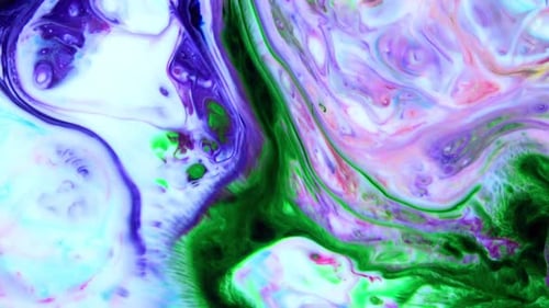 Abstract Colorful Fluid Swirling in Motion