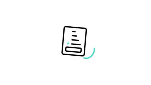 Flat Design Checklist Icon Animation with Filling Checkmarks