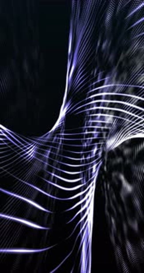 Abstract Glowing Wavy Lines Digital Motion Background