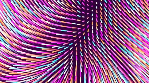 Cyan Pink And Orange Turbolent Tubular Abstract Background VJ Loop l 4K
