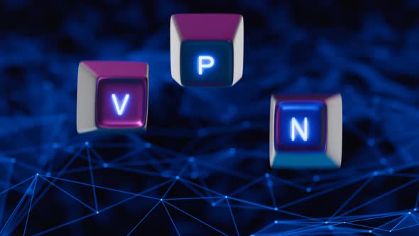 Keyboard buttons labeled VPN. Virtual private network. Bypass ...