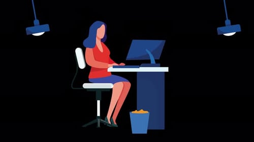 Mitarbeiterin Berufstätige Frau Computeranimation