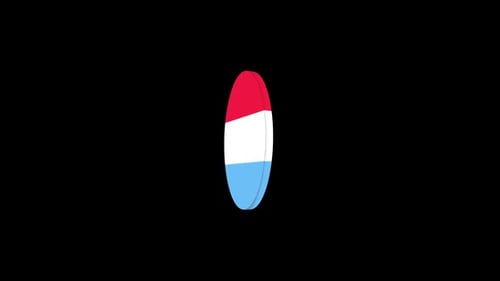 Animated Red White Blue Geometric Oval Spin