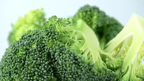 Fresh Green Broccoli Close Up