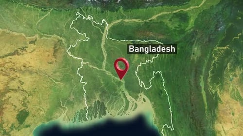 Bangladesh Country Zoom from Space to Earth