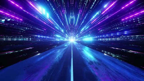 Cyberspace Neon Tunnel Vj Loop