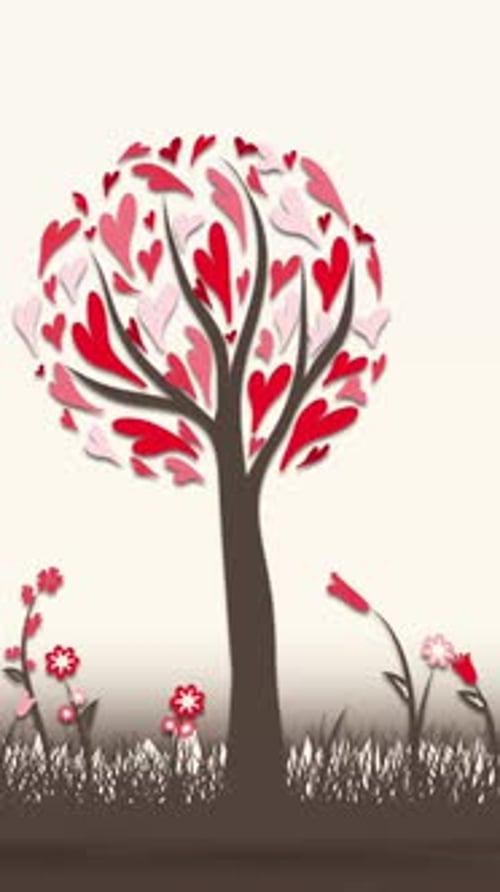 National Love A Tree Day Background Loop Vertical