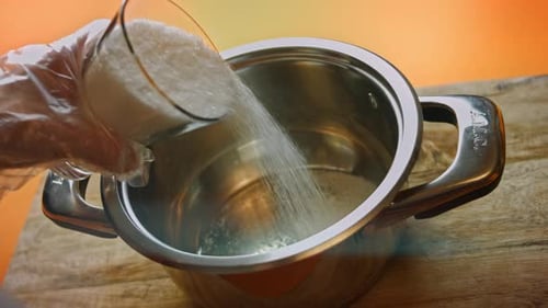 Preparing Process of OldTime Custard Ice Cream with Snickers