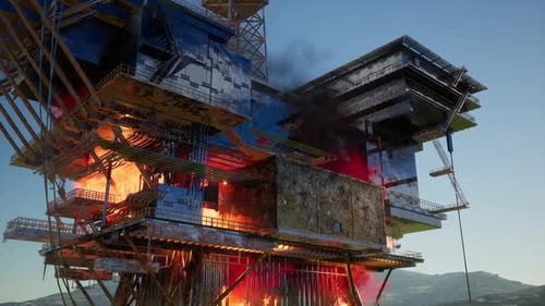 Offshore Oil and Gas Fire Case or Emergency Case