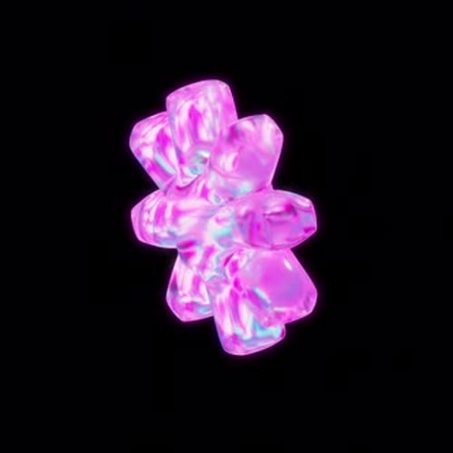 Fluid Iridescent Abstract Morphing Shape Seamless Loop