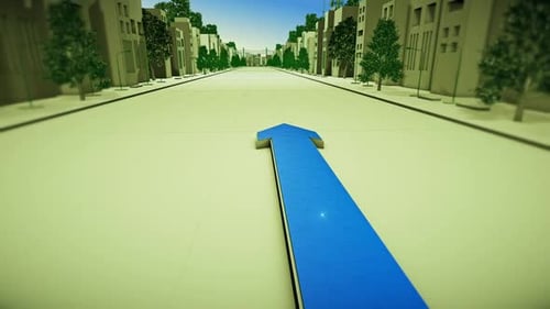 Business Growth Arrow In The City Hd V.1