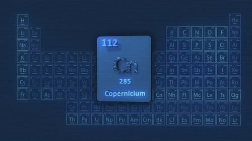 Futuristic Periodic Table Element Data Display