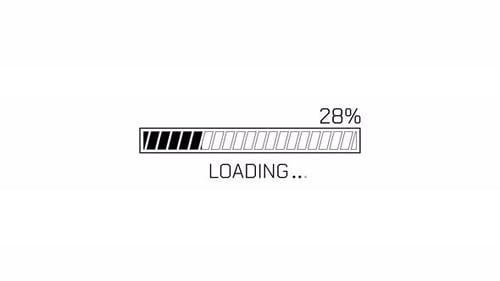Minimalist Black Progress Indicator with Percentage for Light Mode UI