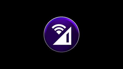 Modern 3D Animated Signal Strength Icon Loop