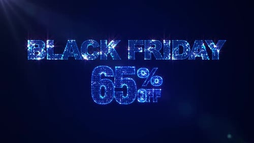 Black Friday Glittering Sale Promotion Text