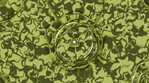 Abstract Green Liquid Ripples Seamless Loop Background