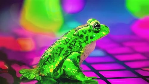 Abstract Toad By a Swimming Pool