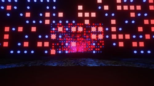 Blue And Red Neon Valley Background Vj Loop In HD