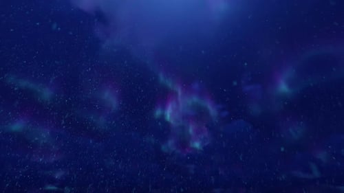 Vibrant auroras in the night sky