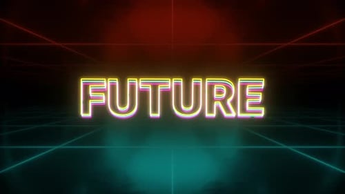 Fondo retro de animación futura